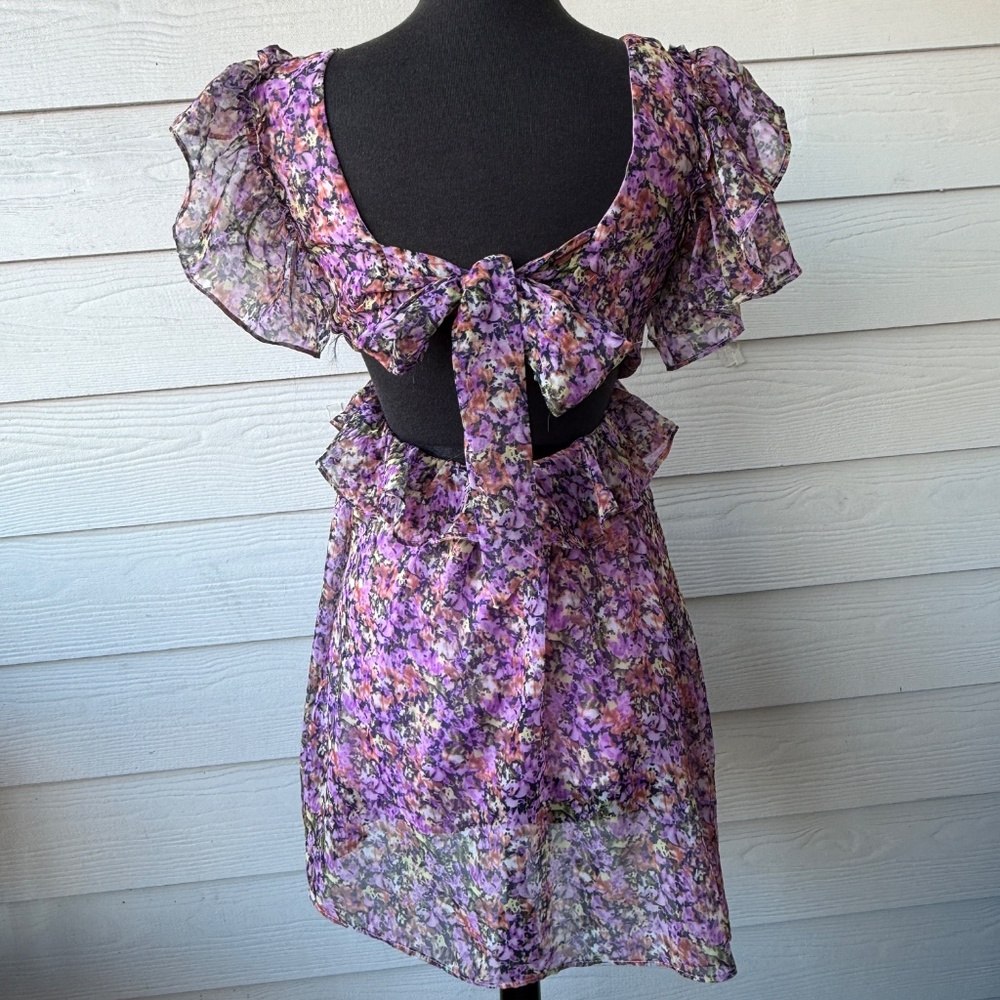 Hudson Gray Summer‎ Mini Dress | Size S | Purple | Casual Lightweight Dress - Picture 3 of 8